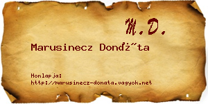 Marusinecz Donáta névjegykártya